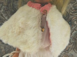 white fur cape